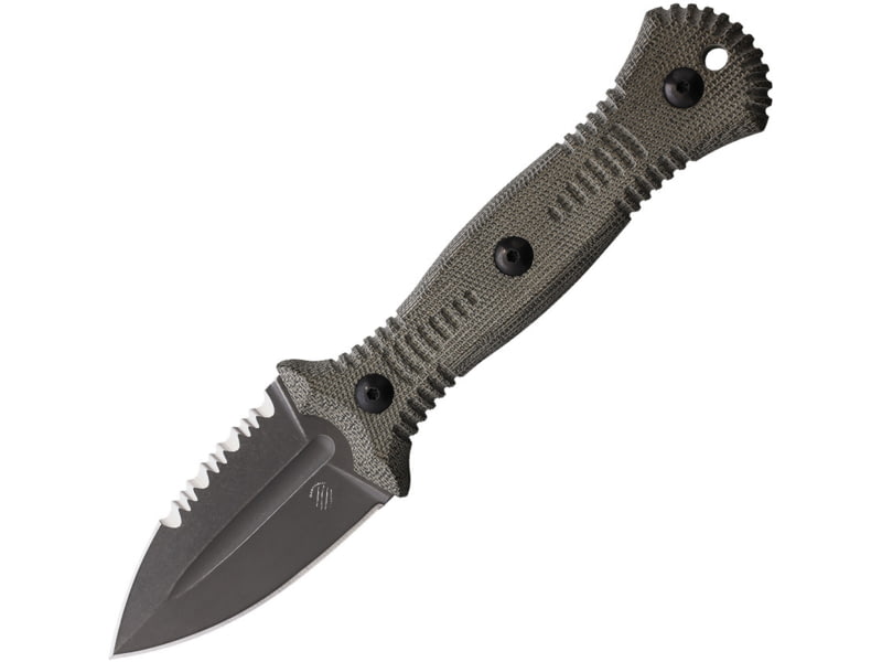 Bastinelli Creations Telum Fixed Blade Knife Green Micarta handle TELUM FIXED BLADE