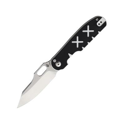 Kizer Cutlery Cormorant Button Lock Folding Knife 3.25" satin finish S35VN stainless blade Black and white G10 handle KI4562