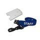 Blue Staff Lanyard with a Plastic Slide Clip *incl Free Portrait Cardholder* (100)