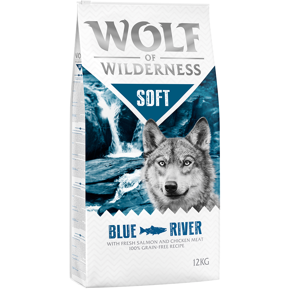2x12kg Adult Salmon Soft Blue River Wolf of Wilderness Dry Dog Food