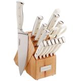 Cuisinart C77WTR-15P Triple Rivet Collection 15-Piece Cutlery Block Set, White