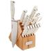 Cuisinart C77WTR-15P Triple Rivet Collection 15-Piece Cutlery Block Set, White