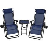 Sunnydaze Zero Gravity Furniture, Choose 2 Chairs and 1 Side Table or Side Table ONLY