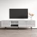 Meble Furniture TV Stand for TVs up to 78" Wood in White | 20.6 H x 70.9 W x 15.7 D in | Wayfair CRISTAL-03-TV-WHITE