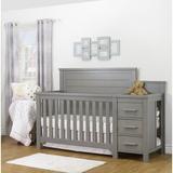 Sorelle Farmhouse 4-in-1 Convertible Crib & Changer Wood in Gray | 46 H x 74 W in | Wayfair 6105-WG