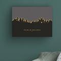 Ebern Designs Palma De Mallorca Spain Skyline Glow II by Michael Tompsett - Wrapped Canvas Graphic Art Canvas, in Black/Gray | Wayfair