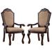 Bloomsbury Market Set Of 2 Upholstered Arm Chair In Brown & Espresso Finish Upholstered | 45 H x 29 W x 29 D in | Wayfair