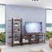 17 Stories Oche TV Stand for TVs up to 70" Wood in Brown | 106.29 H x 70.86 W in | Wayfair 0E224E71410F4F2F8CECB59969C57298