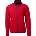 Men's Cutter & Buck Red/Navy Los Angeles Angels Cascade Eco Sherpa Fleece Full-Zip Jacket