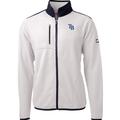 Men's Cutter & Buck White/Navy Tampa Bay Rays Cascade Eco Sherpa Fleece Full-Zip Jacket