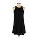 Blu Pepper Casual Dress - A-Line: Black Solid Dresses - Women's Size Small