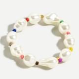 J. Crew Jewelry | J. Crew Nwt Rainbow Pearl Stretch Bracelet | Color: White | Size: Os