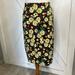 Lularoe Skirts | Lularoe Black/Gold/Red Floral Pencil Skirt | Color: Gold/Red | Size: M