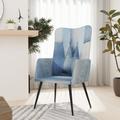 vidaXL Poltrona Wingback Patchwork Denim in Tela