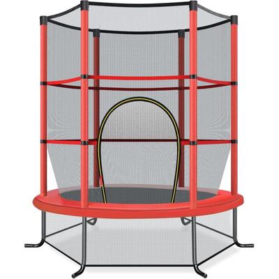 140cm Gartentrampolin mit Sicherheitsnetz, Trampolin bis 45KG belastbar, Indoor-/Outdoortrampolin Image