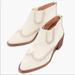 Madewell Shoes | Madewell Grayson Brogue Chelsea Boot Size 8.5 | Color: Cream/White | Size: 8.5