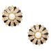 Kate Spade Jewelry | Kate Spade Tuxedo Pearl Brooch Earrings | Color: Black/Gold | Size: Os