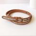 J. Crew Accessories | 3/$25 J.Crew Brown Leather Glitter Thin Belt Xs/S | Color: Brown/Silver | Size: Os