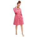 Plus Size Women's Hooded Fleece Robe by ellos in Rose (Size 1X)