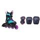 K2 Inline Skates Marlee PRO Für Mädchen Mit K2 Softboot, Light Blue - Purple, 30F0225, 13-4 & Herren Marlee PRO PAD Set, Black-orange, S