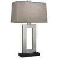 Robert Abbey Doughnut Table Lamp 29.5" Nickel finish grey shade