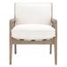 LOOMLAN Leone Club Chair LiveSmart Peyton-Pearl, Natural Gray Oak, Cane Wood/Upholstered/Wicker/Rattan/Fabric in Brown | Wayfair 6649.LPPRL/NG