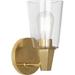 Robert Abbey Wheatley 1 - Light Dimmable Plug-in Armed Sconce Glass/Metal in Yellow | 9.5 H x 5 W x 6.25 D in | Wayfair 254C