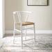 Amish Wood Bar Stool by Modway Wood in White | 25 H x 23.5 W x 24.5 D in | Wayfair EEI-3850-WHI