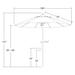 Arlmont & Co. 9 Ft. Commercial Woodgrain Market Patio Umbrella Fiberglass Ribs In Olefin Metal | 103 H x 108 W x 108 D in | Wayfair
