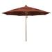 Arlmont & Co. 11 Ft. Woodgrain Market Patio Umbrella Commercial Fiberglass Ribs In Sunbrella Metal | 107 H x 132 W x 132 D in | Wayfair