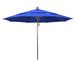 Arlmont & Co. 11 Ft. Woodgrain Market Patio Umbrella Commercial Fiberglass Ribs In Sunbrella Metal | 107 H x 132 W x 132 D in | Wayfair