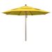 Arlmont & Co. 11 Ft. Woodgrain Market Patio Umbrella Commercial Fiberglass Ribs In Pacifica Metal | 107 H x 132 W x 132 D in | Wayfair