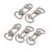Metal Locking Belt Buckle Hook Clip w 13mm Inner Width D Ring Silver Tone 5pcs - Silver Tone