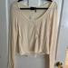 Urban Outfitters Tops | Ivory Urban Outfitters Long Sleeve Crop Top | Color: Cream | Size: M