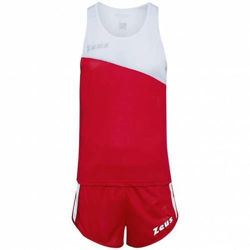 Zeus Kit Robert Herren Leichtathletik Singlet Set Trikot mit Shorts rot