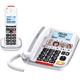 SWISSVOICE 3355 Corded Big Button Phone for Elderly with Answering Machine and Additional Cordless Handset - Loud Phones for Hard of Hearing - Hearing Aid Compatible Phones - Cordless Number Telephone