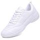 PPXID Girls' Lace-up Cheer Shoes Cheerleading Dance Shoes Women's Sport Training Shoes Loop White 3 UK