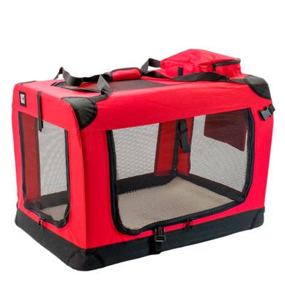 Large Red Fabric Pet Carrier Travel Transport Bag for Cats and Dogs - Red - KCT - 