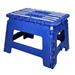 House 2 Home 1 - Step Plastic Lightweight Folding Step Ladder Plastic in Blue | 1 W x 0.71 D in | Wayfair W12S181-BL