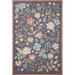 Black 114 x 90 x 0.13 in Area Rug - Rifle Paper Co. x Loloi Cotswolds COT-01 Strawberry Fields Rug Polyester/Cotton | Wayfair COTWCOT-01BL007696