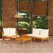 vidaXL Patio Lounge Set Chaise Lounge Outdoor Furniture Chair Acacia Wood - 25.2" x 25.2" x 11.4"