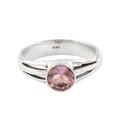 Lilac Wish,'Amethyst and Sterling Silver Single Stone Ring'