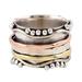 Dotted Glory,'Sterling Silver and Copper Meditation Spinner Ring'