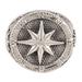 Guiding Center,'Men's Sterling Silver Signet Ring with Compass Rose'