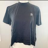 Adidas Tops | Adidas Women’s Shirt Short Sleeve Rare Logo Small Sports Athletics Workout | Color: Black/White | Size: S