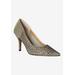 Women's Sesily Slip On Pump by J. Renee in Pewter Glitter (Size 13 M)