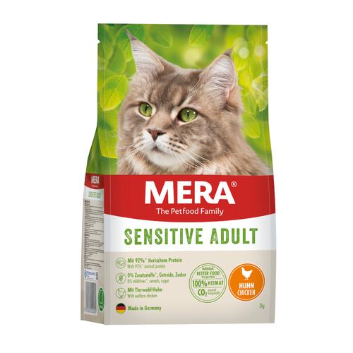 Sparpaket 2x2kg mera Cats Sensitive Adult Huhn Katzenfutter trocken