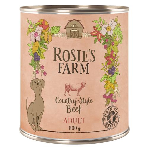 24x800g Rind - Rosie's Farm Adult Hundenassfutter