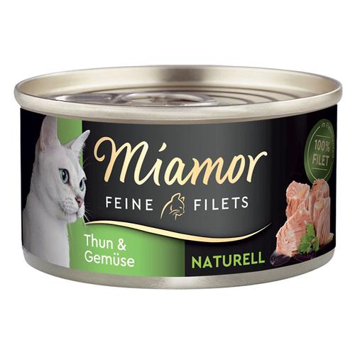 Sparpaket: 24x80g Miamor Feine Filets Naturelle Thun & Gemüse Katzenfutter nass