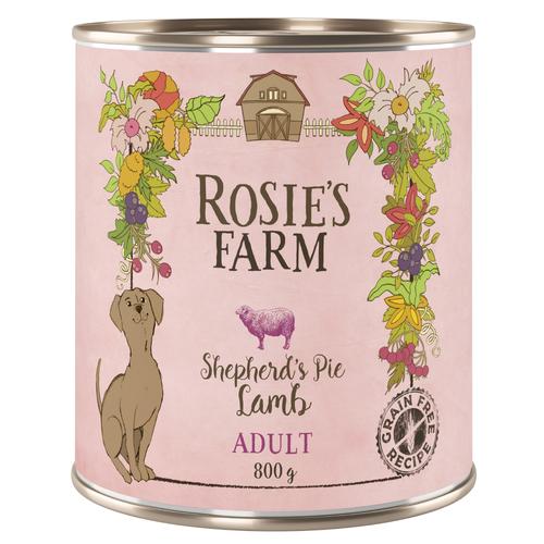 6x800g Lamm Rosie’s Farm Nassfutter für ausgewachsene Hunde